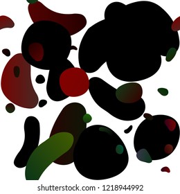 Dark Green, Red vector seamless pattern with spheres. Abstract illustration with colored bubbles in nature style. Design for textile, fabric, wallpapers.