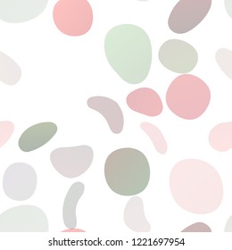 Dark Green, Red vector seamless layout with circle spots. Modern abstract illustration with colorful water drops. Pattern for design of window blinds, curtains.