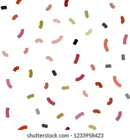 Dark Green, Red vector seamless template with lava shapes. Glitter abstract illustration with wry lines. New composition for your brand book.