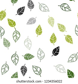 Dark Green, Red vector seamless elegant template with leaves. Blurred decorative design in Indian style with leaves. Pattern for design of window blinds, curtains.