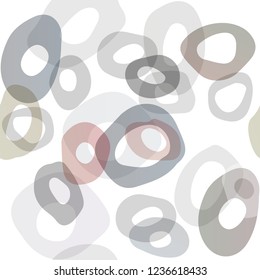 Dark Green, Red vector seamless backdrop with dots, spots. Blurred bubbles on abstract backdrop with colorful gradient. Pattern for design of window blinds, curtains.