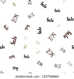 Dark Green, Red vector seamless layout with discount of 30%. Abstract illustration with colorful gradient symbols of sales. Template for season sales, shopping ads.