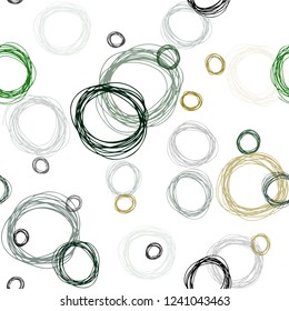 Dark Green, Red vector seamless background with bubbles. Modern abstract illustration with colorful water drops. Template for business cards, websites.