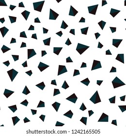 Dark Green, Red vector seamless, isometric pattern with polygonal style. Triangles on abstract background with colorful gradient. Design for textile, fabric, wallpapers.