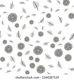 Dark Green, Red vector seamless abstract design with leaves, flowers. Brand new colored illustration with leaves and flowers. Pattern for design of window blinds, curtains.