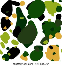 Dark Green, Red vector seamless backdrop with dots. Blurred bubbles on abstract background with colorful gradient. Pattern for design of fabric, wallpapers.