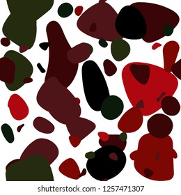 Dark Green, Red vector seamless template with circles. Illustration with set of shining colorful abstract circles. Pattern for design of fabric, wallpapers.