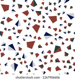 Dark Green, Red vector seamless, isometric pattern with polygonal style. Beautiful illustration with triangles in nature style. Template for business cards, websites.