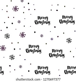 Dark Green, Red vector seamless cover with beautiful snowflakes. Shining colorful illustration with snow on abstract template. Pattern for design of window blinds, curtains.
