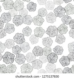 Dark Green, Red vector seamless doodle template with flowers. Colorful illustration with flowers in doodle style. Template for business cards, websites.