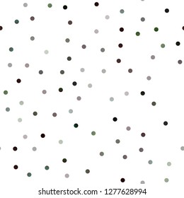 Dark Green, Red vector seamless cover with spots. Illustration with set of shining colorful abstract circles. Completely new template for your brand book.