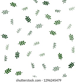 Dark Green, Red vector seamless abstract background with leaves. Brand new colored illustration in blurry style with leaves. Pattern for trendy fabric, wallpapers.