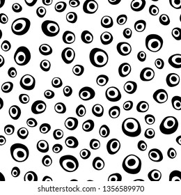 Dark Green, Red vector seamless cover with circles. Abstract illustration with colored bubbles in nature style. Template for business cards, websites.