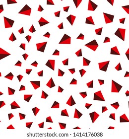 Dark Green, Red vector seamless, isometric background with triangles. Triangles on abstract background with colorful gradient. Design for wallpaper, fabric makers.