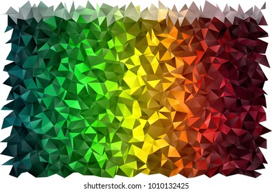 Dark Green, Red vector shining triangular background. Colorful illustration in abstract style with gradient. A new texture for your design.
