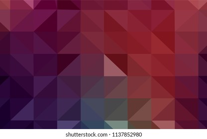 Dark Green, Red vector shining triangular backdrop. Creative geometric illustration in Origami style with gradient. Triangular pattern for your design.