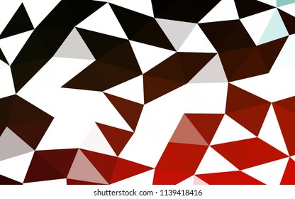 Dark Green, Red vector shining hexagonal shining triangular. Colorful illustration in abstract style with gradient. A completely new template for your business design.
