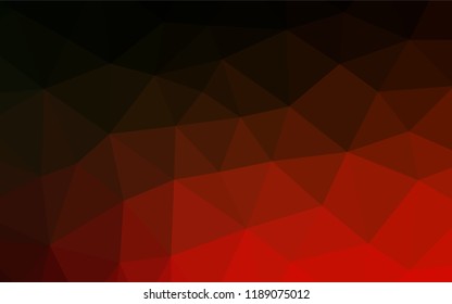 Dark Green, Red vector shining hexagonal background. Creative geometric illustration in Origami style with gradient. The completely new template can be used for your brand book.