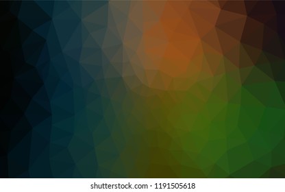 Dark Green, Red vector shining triangular layout. Elegant bright polygonal illustration with gradient. Brand new design for your business.