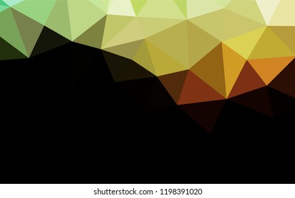Dark Green, Red vector shining hexagonal template. Creative geometric illustration in Origami style with gradient. Triangular pattern for your business design.
