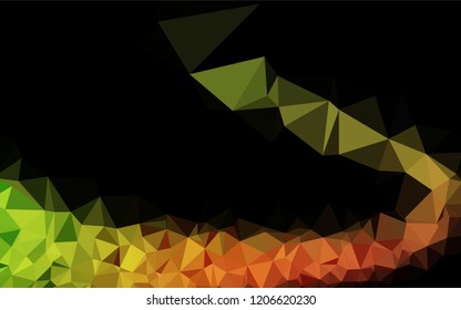 Dark Green, Red vector shining hexagonal background. A completely new color illustration in a vague style. Brand new design for your business.