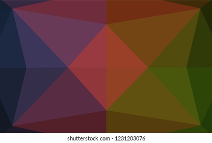 Dark Green, Red vector shining hexagonal template. An elegant bright illustration with gradient. A new texture for your design.