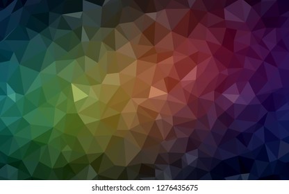 Dark Green, Red vector shining triangular cover. A completely new color illustration in a polygonal style. A new texture for your web site.