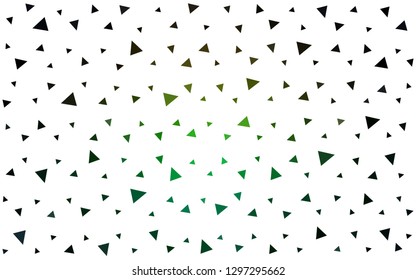 Dark Green, Red vector  shining triangular background. Creative illustration in halftone style with triangles. Template for cell phone's backgrounds.
