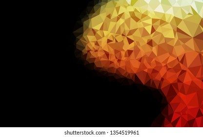 Dark Green, Red vector shining triangular pattern. Glitter abstract illustration with an elegant design. The best triangular design for your business.