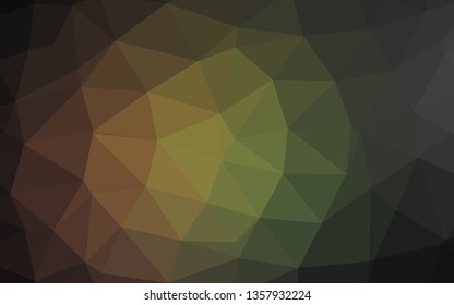 Dark Green, Red vector shining triangular template. Glitter abstract illustration with an elegant design. Template for a cell phone background.