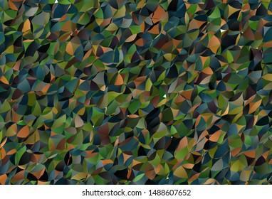 Dark Green, Red vector shining triangular backdrop. Colorful illustration in polygonal style with gradient. Completely new template for your banner.