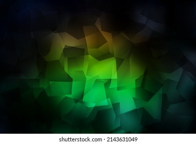 Dark Green, Red vector shining triangular background. A completely new color illustration in a polygonal style. A new texture for your web site.