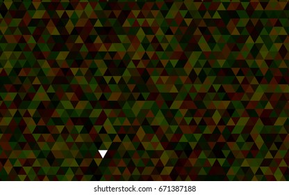 Dark Green, Red vector shining triangular pattern. A completely new color illustration in a vague style. The best triangular design for your business.