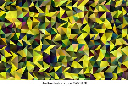 Dark Green, Red vector shining triangular template. Modern geometrical abstract illustration with gradient. The polygonal design can be used for your web site.