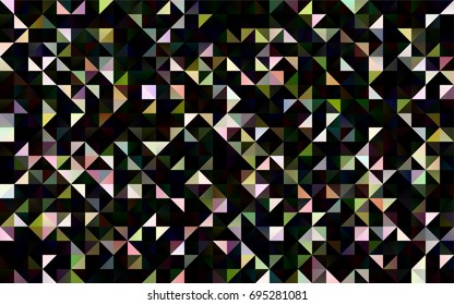Dark Green, Red vector shining triangular template. Modern geometrical abstract illustration with gradient. Triangular pattern for your business design.