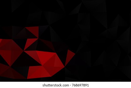 Dark Green, Red vector shining triangular template. Geometric illustration in Origami style with gradient.  Triangular pattern for your business design.