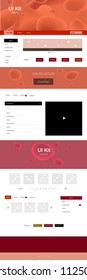 Dark Green, Red vector style guide with bent lines. Elegant bright illustration with gradient  in memphis style. Beautiful layout for websites, landing pages.
