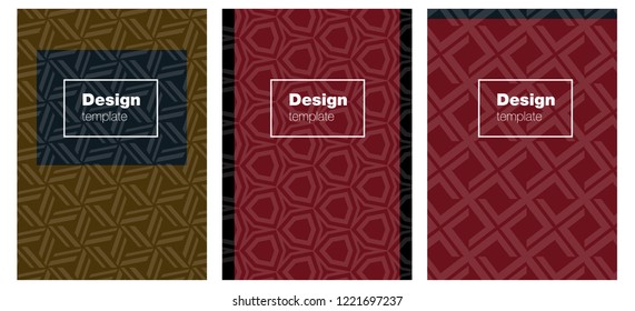Dark Green, Red vector style guide for notepads. Modern abstract design concept with colorful gradient. Pattern notebooks, journals.