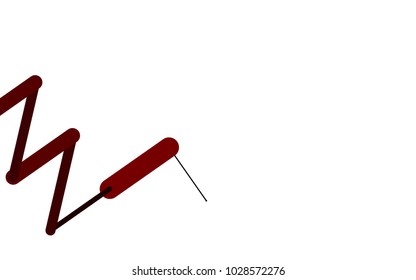 Dark Green, Red vector template with repeated sticks. Capsules on blurred abstract background with gradient. The template can be used as a background.