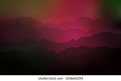 Dark Green, Red vector template with lava shapes. An elegant bright illustration with gradient. The elegant pattern for brand book.