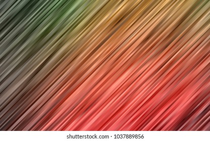 Dark Green, Red vector template with bent lines. Blurred geometric sample with gradient bubbles.  A completely new template for your business design.