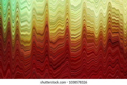 Dark Green, Red vector template with lava shapes. Brand-new colored illustration in marble style with gradient. The template for cell phone backgrounds.
