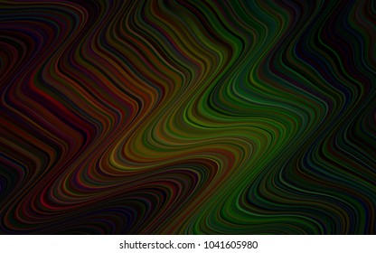 Dark Green, Red vector template with abstract circles. Shining illustration, which consist of blurred lines, circles. Marble style for your business design.