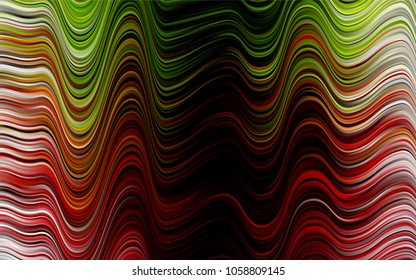 Dark Green, Red vector template with liquid shapes. A sample with blurred bubble shapes. Pattern for your business design.