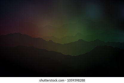 Dark Green, Red vector template with liquid shapes. A sample with blurred bubble shapes. A completely new template for your business design.