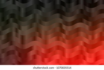 Dark Green, Red vector template with lines, ovals. Shining illustration, which consist of blurred lines, circles. Pattern for your business design.