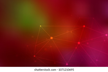 Dark Green, Red vector template with circles, triangles. Decorative design in abstract style with triangle structure. Pattern can be used for futuristic ad, booklets.