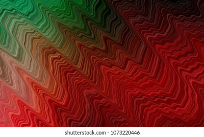 Dark Green, Red vector template with lava shapes. Shining crooked illustration in marble style. Brand-new design for your ads, poster, banner.