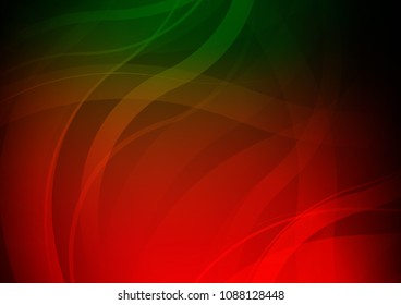 Dark Green, Red vector template with lines, ovals. Brand new colored illustration in marble style with gradient. A completely new template for your business design.