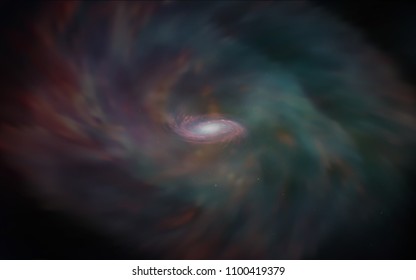 Dark Green, Red vector template with space stars. Shining colored illustration with bright astronomical stars. Smart design for your business advert.